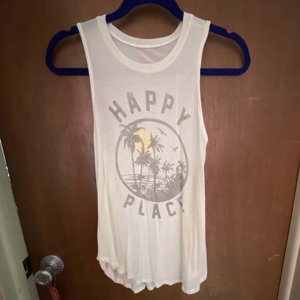 Summer white tank top